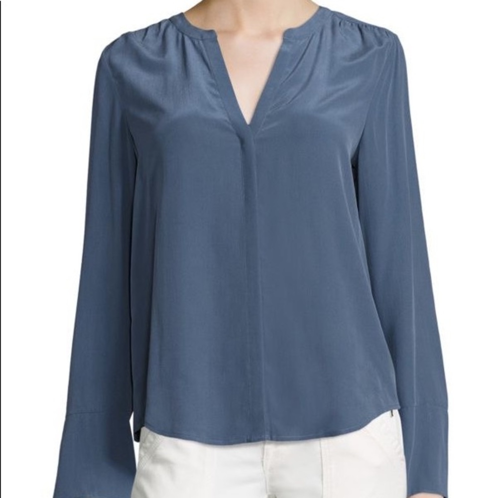 Joie Ceegan Bell-Sleeve Silk Blouse